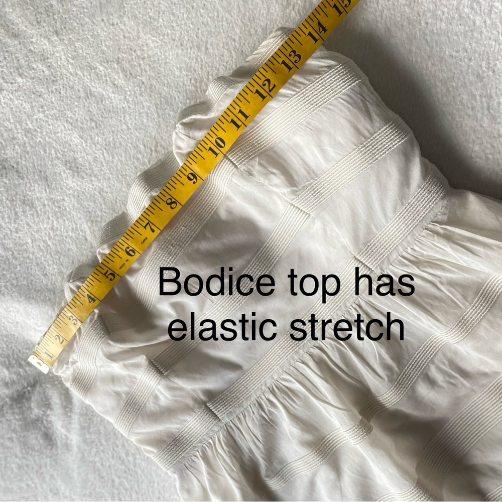 J. Crew Rugby Stripe Ginny Ivory Dress sz 0 - Picture 14 of 16